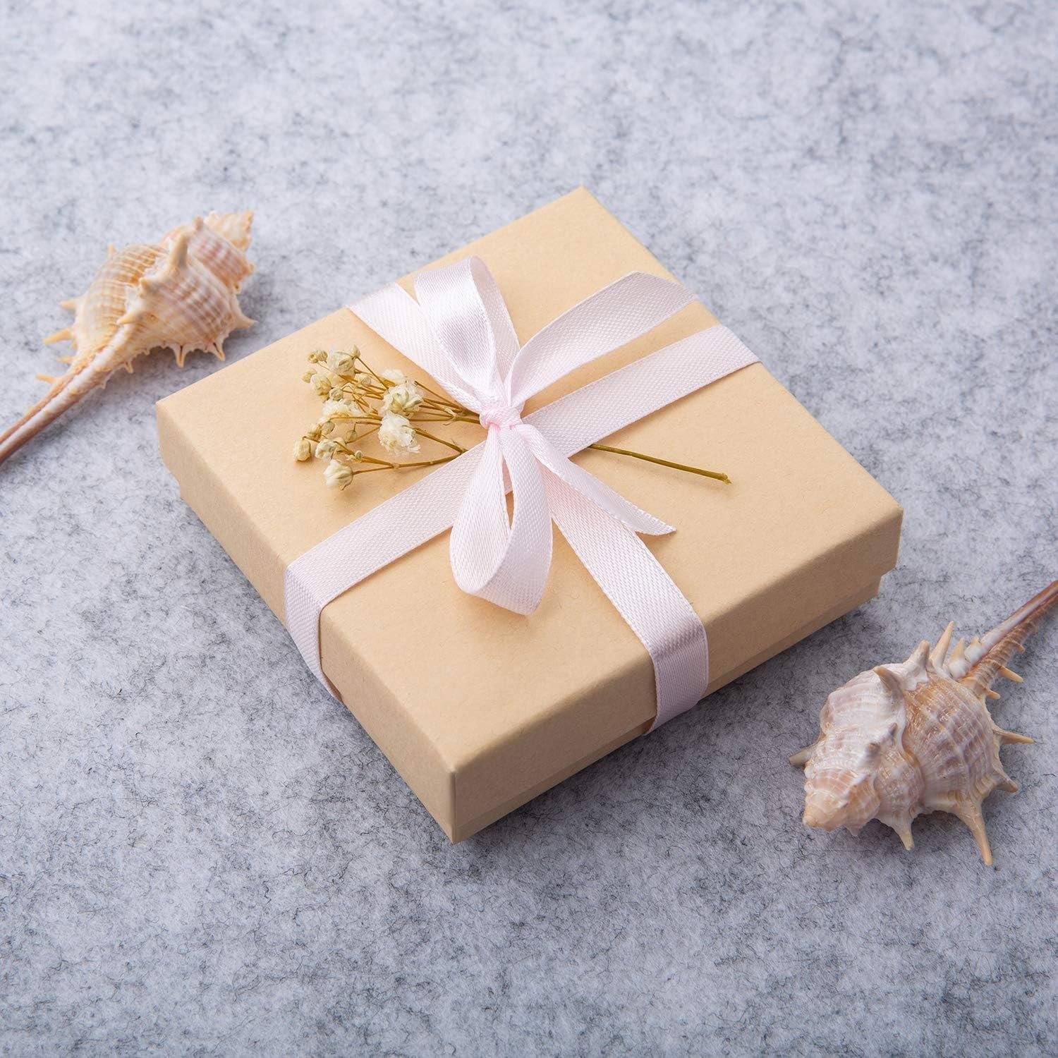 96 Rustic Jewelry Gift Boxes – 3.5×3.5×1 Inch, Perfect for Crafting & Gifting