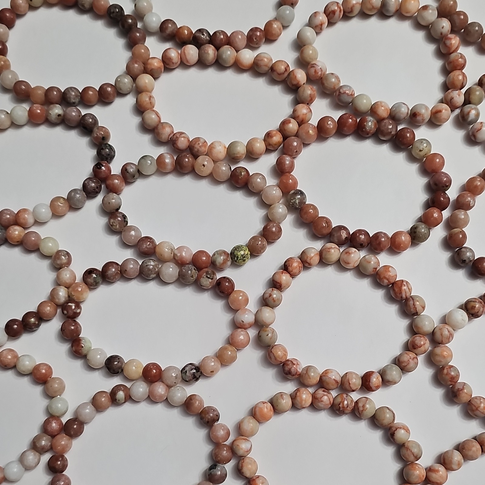 Beaded Stone Stretch Bracelets Multicolor Wholesale Lot Approx 7 in