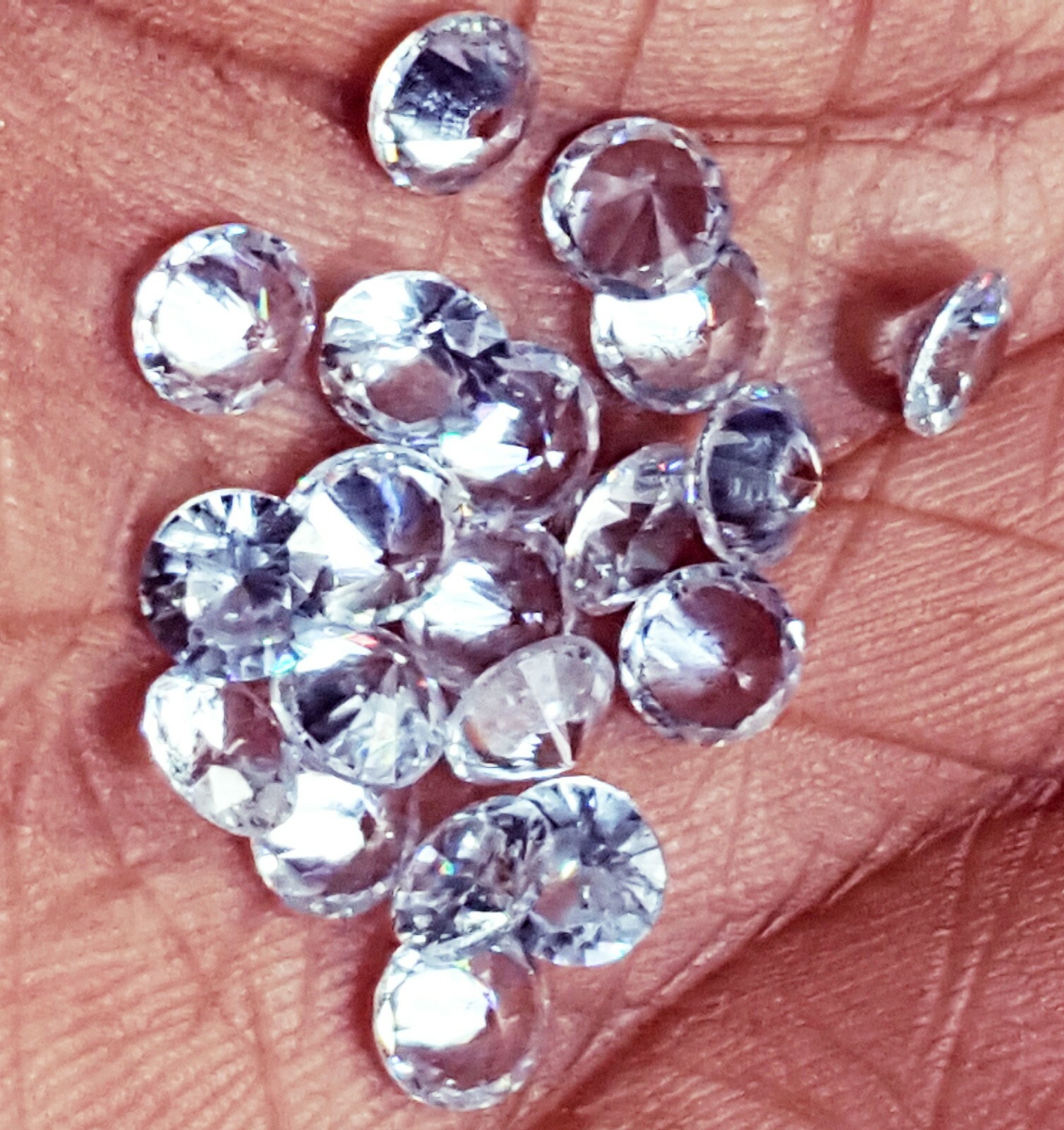 Round Shape White Sapphire Lot Approx. 5×5 mm 20 pcs Loose Gemstone ~~Free Gift