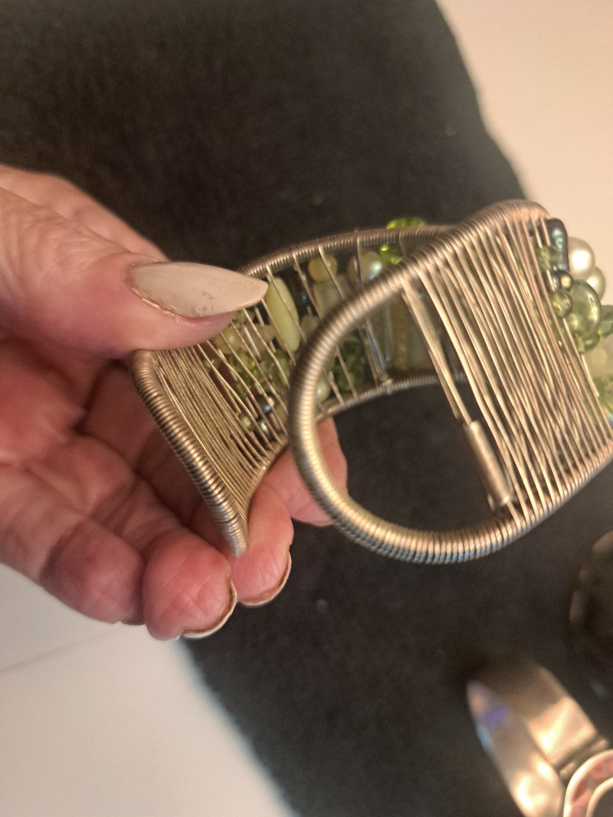 Tana Action Jewel Cuff, Animal Handmade Cuff 925 Stunning 800 Enamel Bracelet