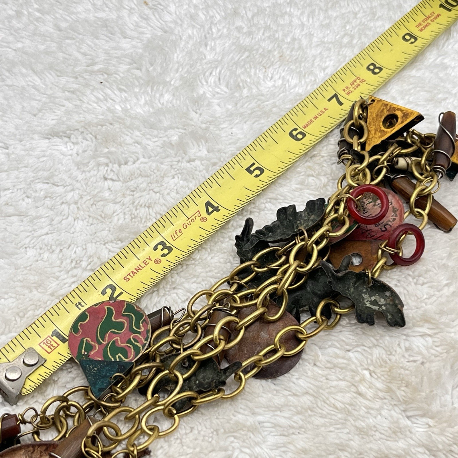 Fetish Charm Necklace Elephant Ethnic Boho 28″