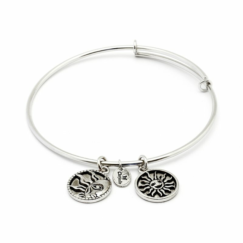 Chrysalis Rhodium Plated Silver Strength Expandable Bangle Bracelet – CRBT0305SP