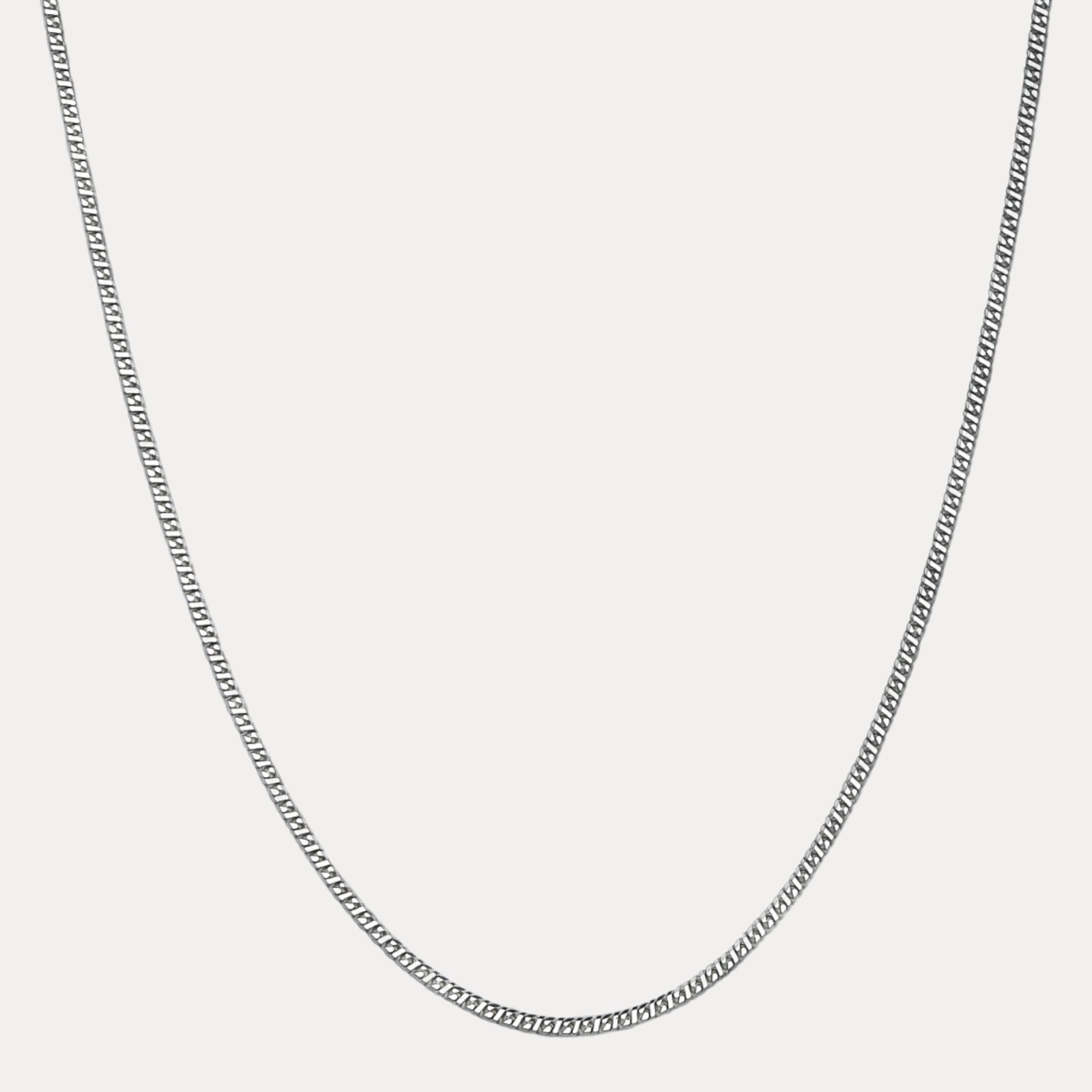 2.5mm Dollar Chain Necklace – Real Solid 925 Sterling Silver MADE IN ITALY