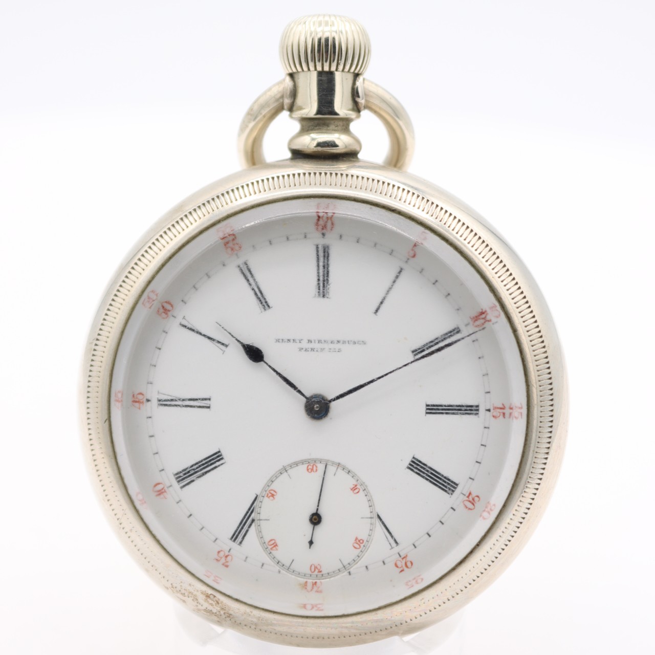 Antique 18s Longines 15 Jewel Henry Birkenbusch Mechanical Pocket Watch Swiss