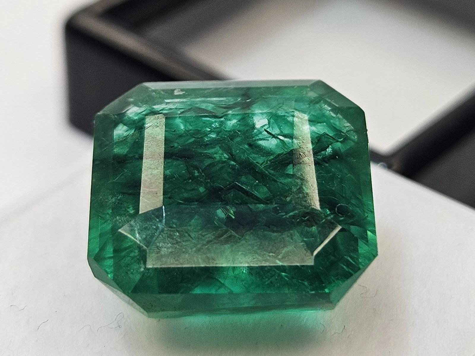 Green Emerald Colombian Square Cut 10-12 Ct Natural Loose EGL Certified Gemstone