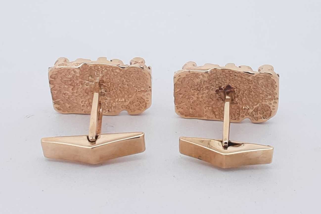 14k Yellow Gold Nugget Cuff Links 15.9 Grams Eb0726erxsa