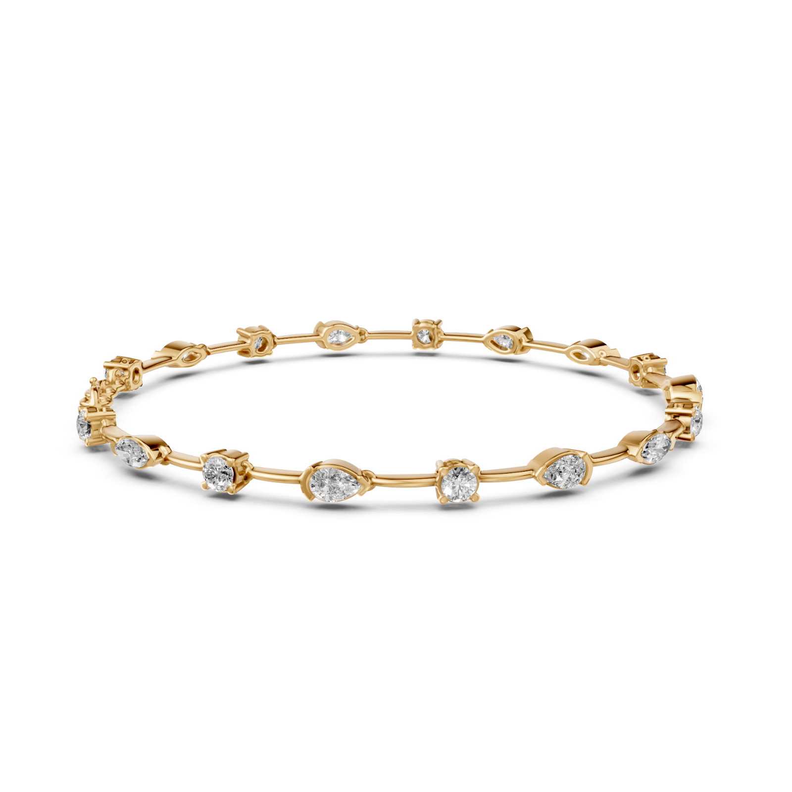 2.86 CT Marquise Lab Grown Diamond Station Chain Bracelet