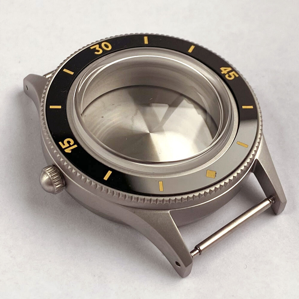 Vintage For 50-Fathoms 200M Dive Watch Case Dial Fit NH35A PT5000 Domed Sapphire