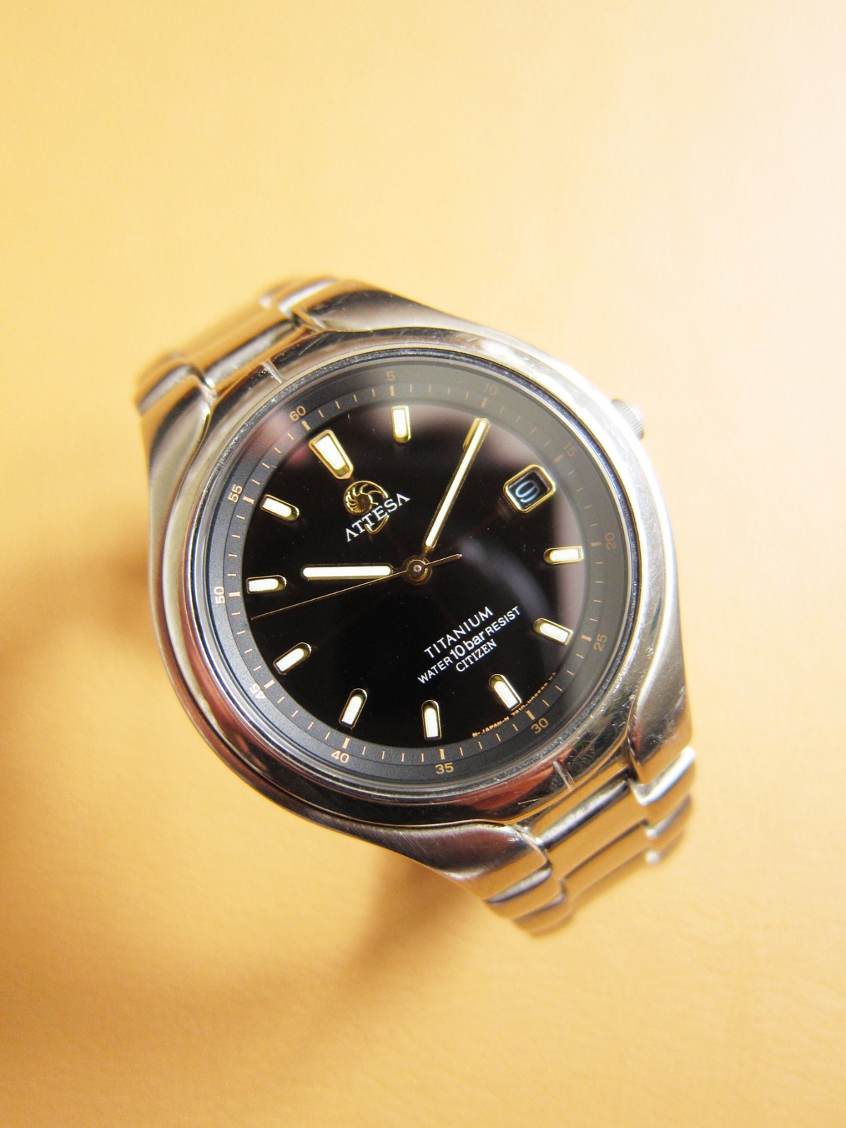 CITIZEN Attesa Eco-Drive Solar Titanium Anti-Magnetic Watch (MADE IN JAPAN)