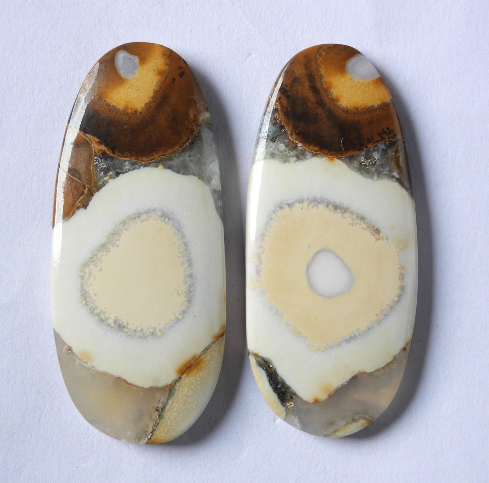 84.25 Ct Natural Cobra Jasper (45.4mm X 19.7mm each) Cabochon Loose Match Pair