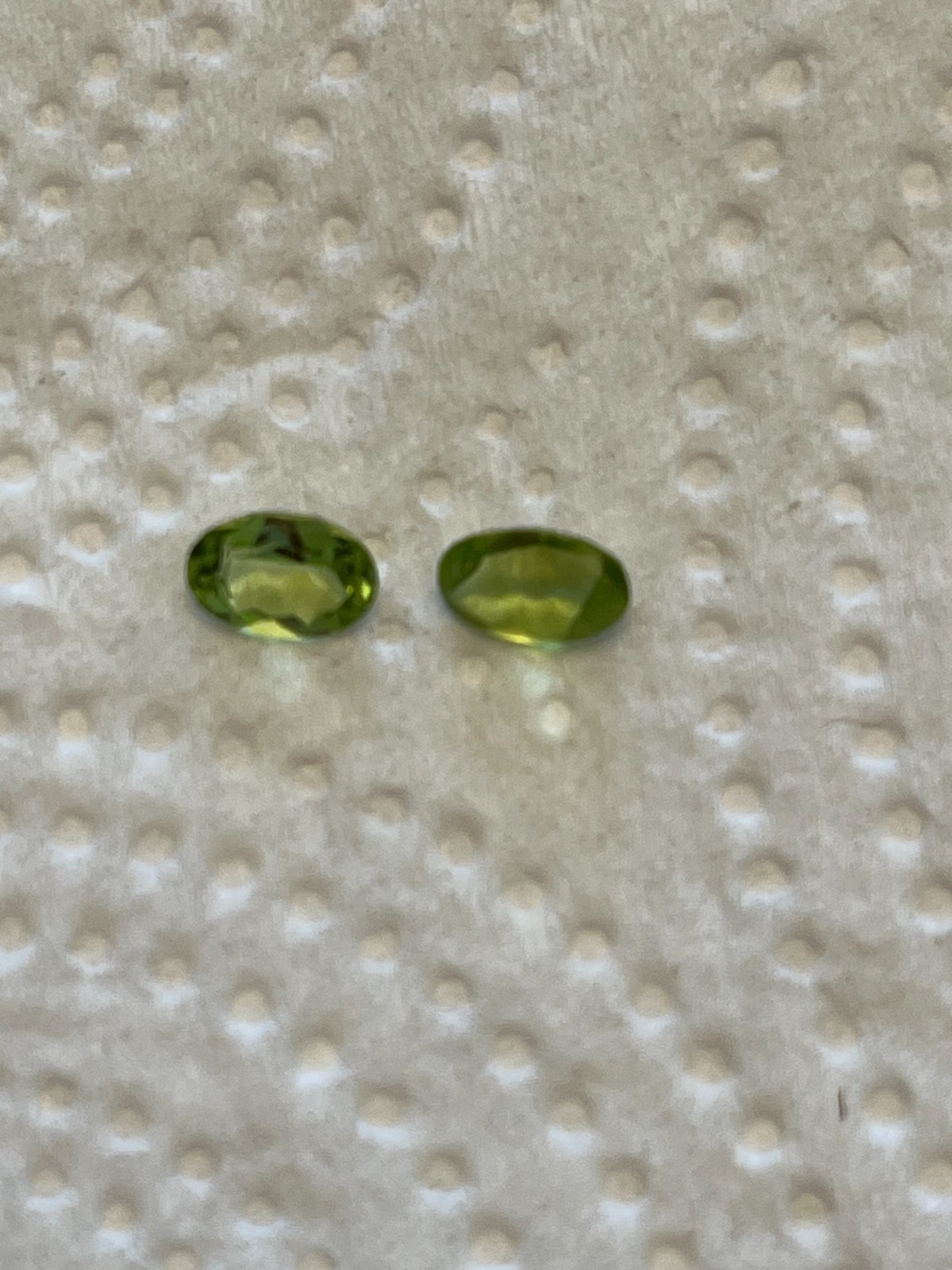 Two Natural Oval Peridots 4x6mm Not Heat Treated or Enhanced