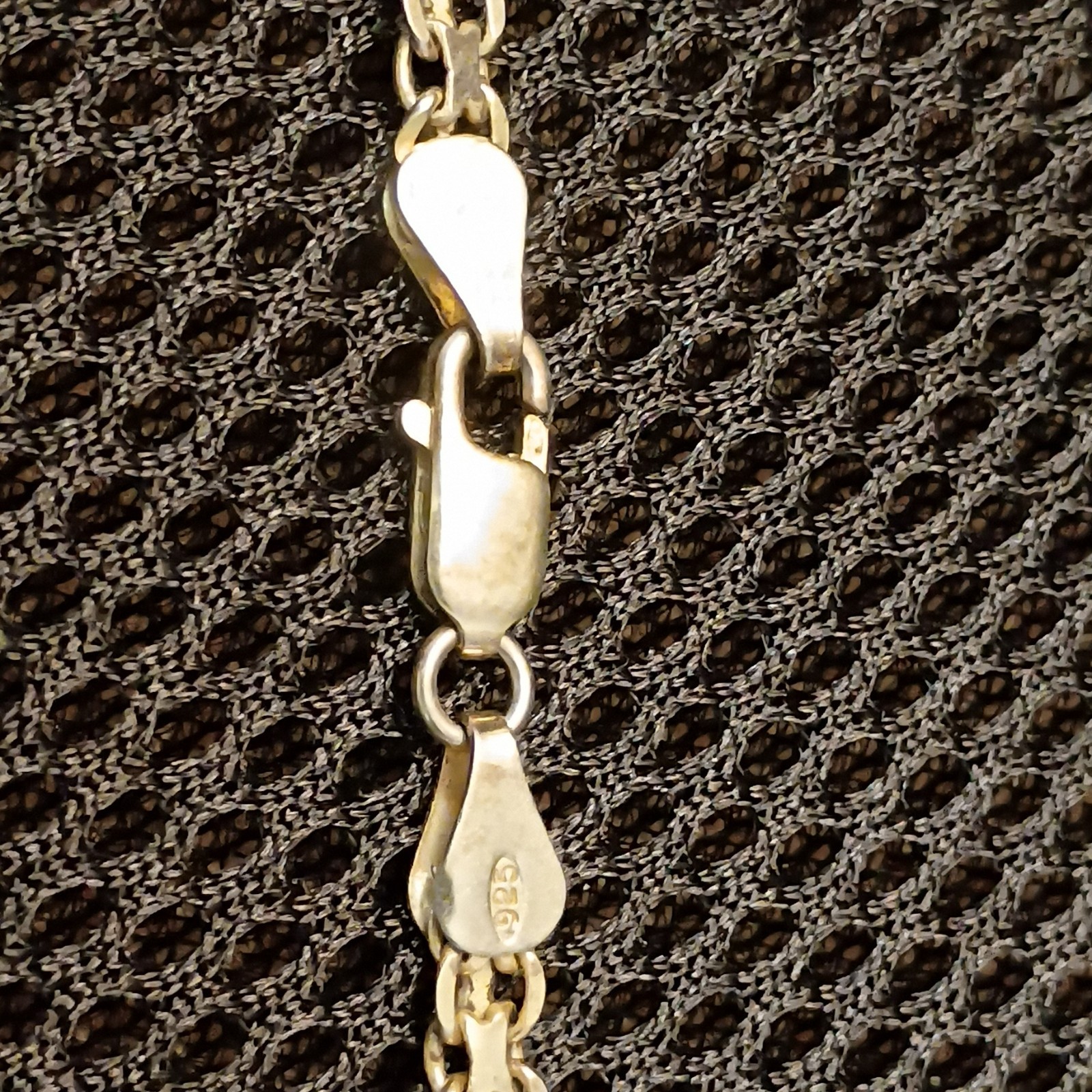 925 FAS Italy Gold Tone Sterling Silver Heart Pendant Necklace