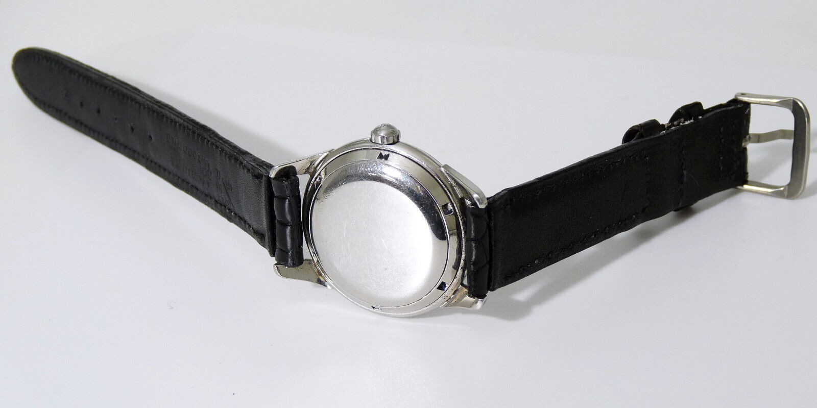 GIRARD-PERREGAUX Gyromatic Stainless Steel. Watch Automatic Gun Metal Blue Hands