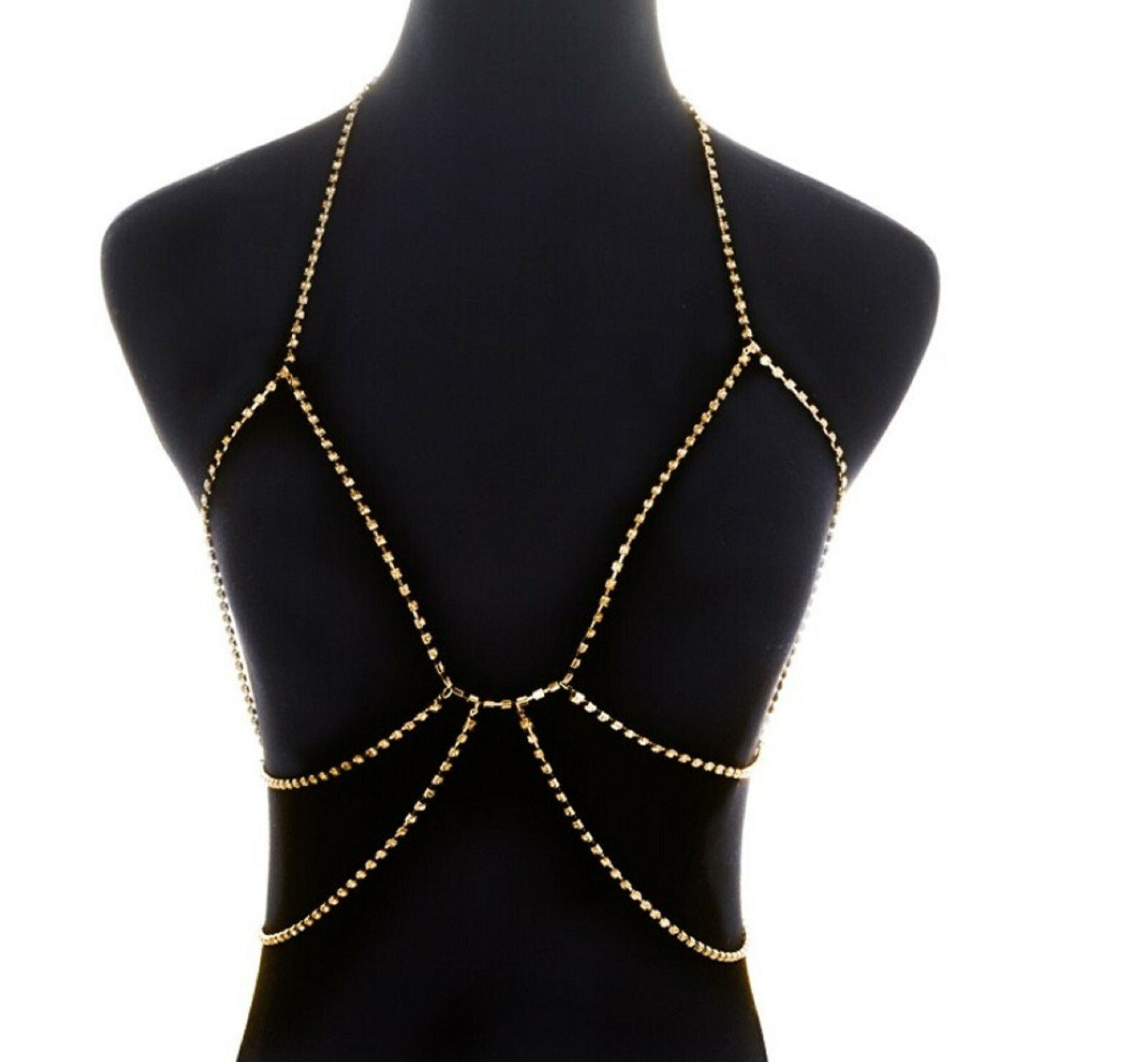 Rhinestone Body Jewelry Crystal Bikini Bra Beach Jewelry