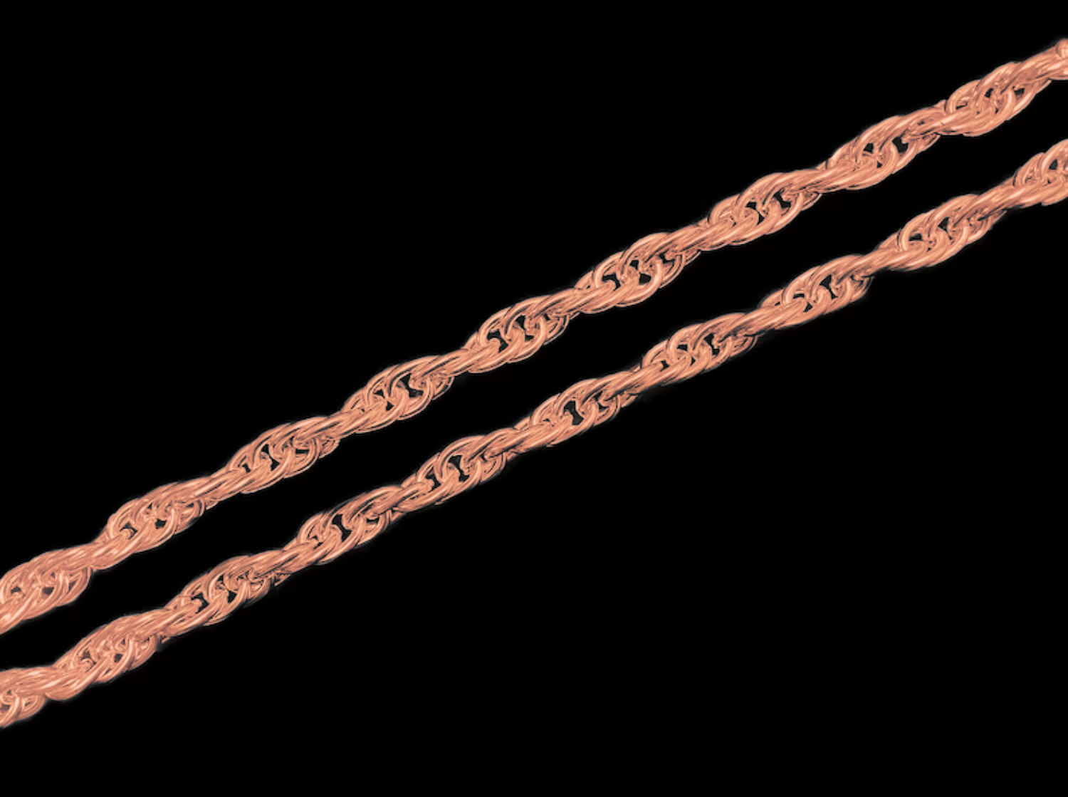 999 Copper Rope Chain Necklace, Customized Luxury, Handmade Jewelry Gift for Men