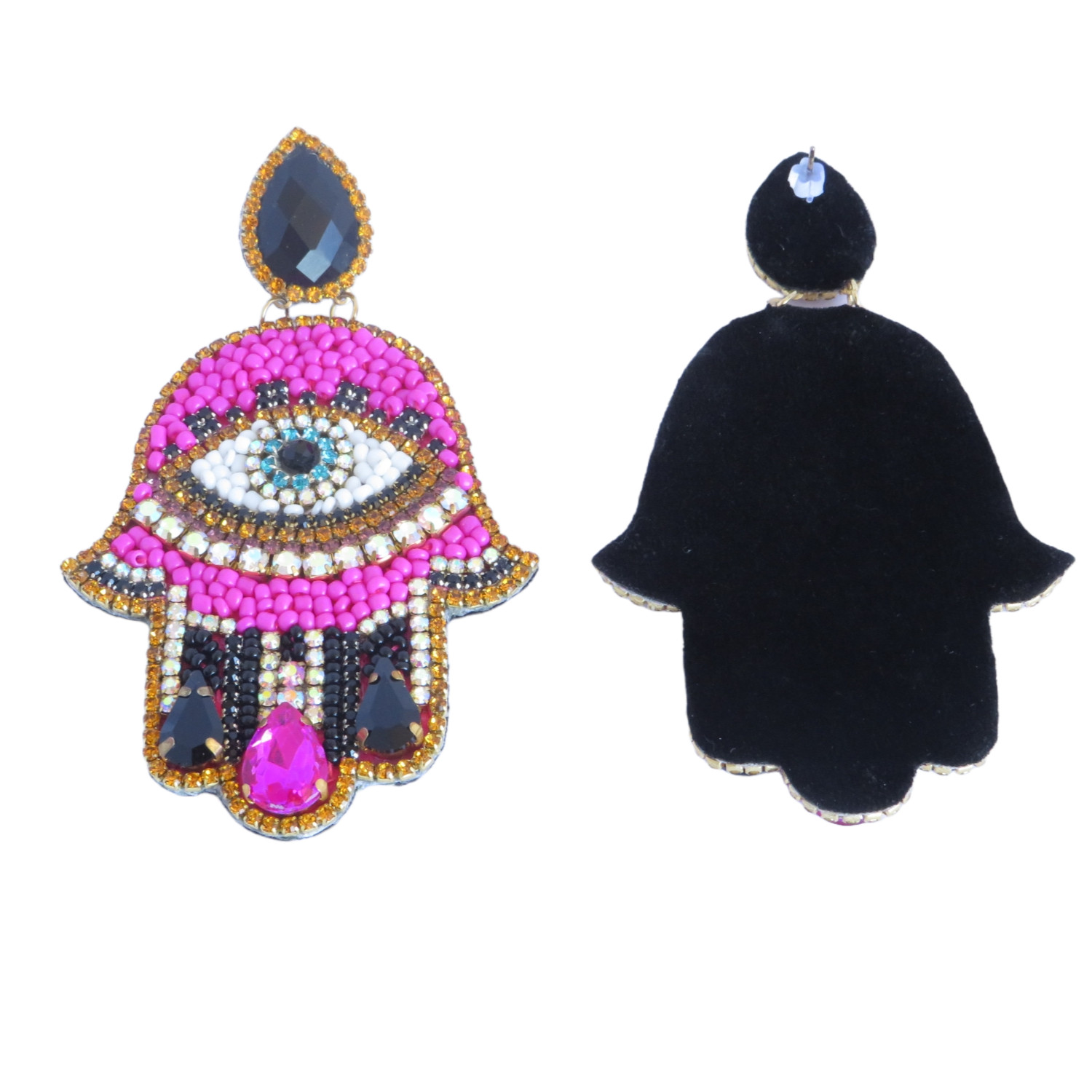 Aretes Aros Pendientes de Mujer Mano de Fatima Zarcillos