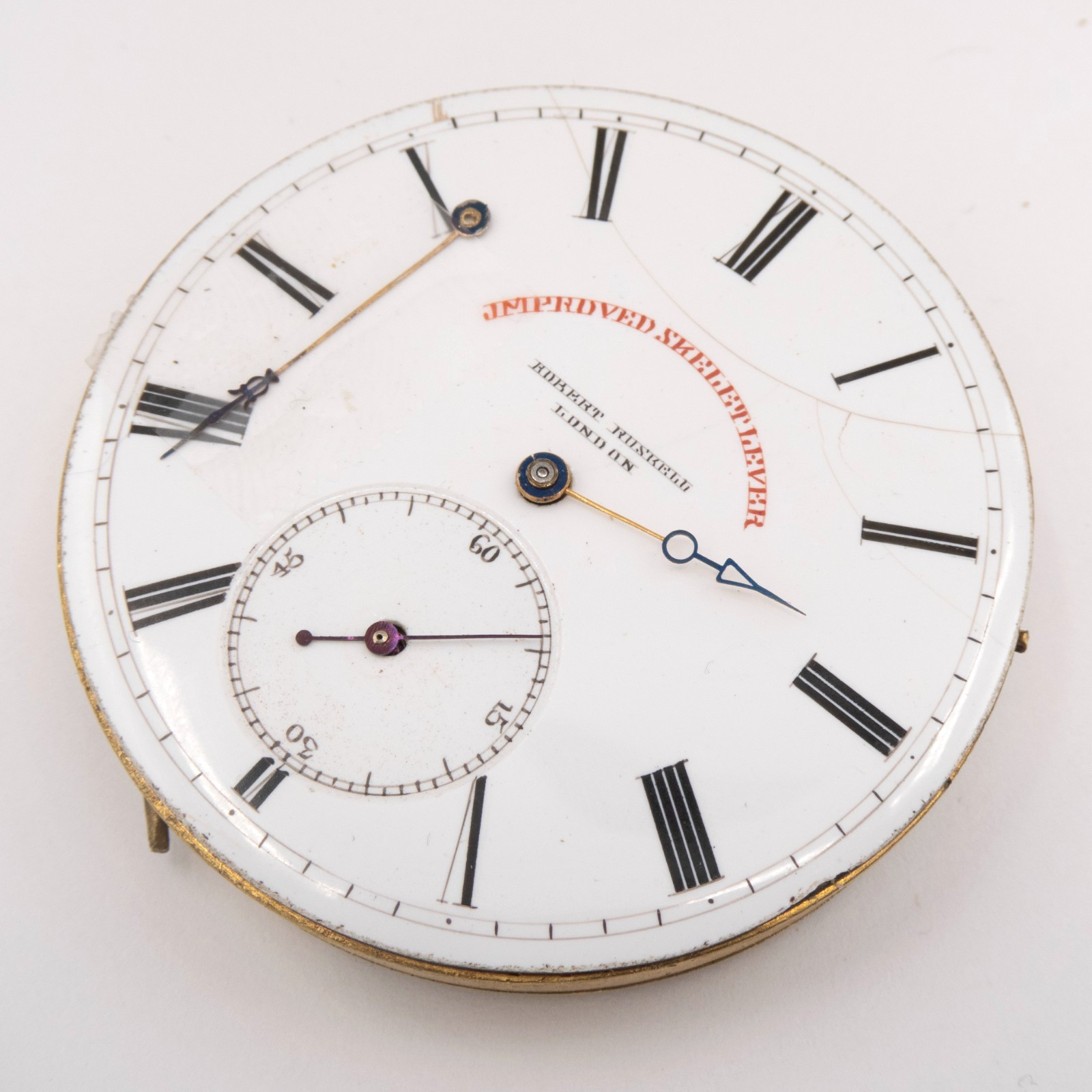 Robert Roskell 48.5 x 11.6 mm Key Wind Antique Pocket Watch Movement
