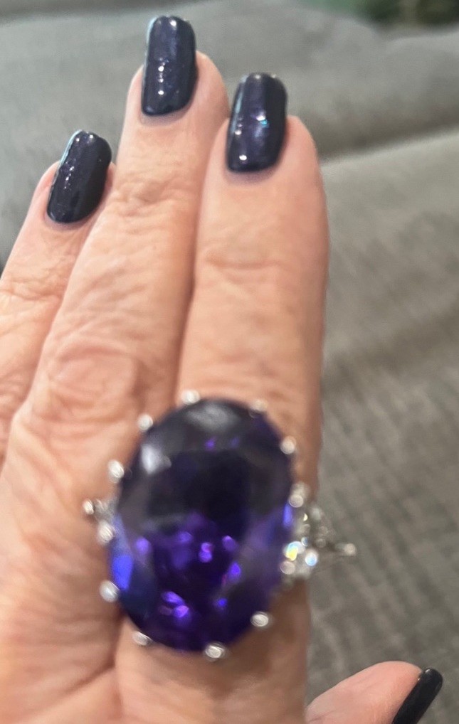 Fab”Amethyst” Large Cocktail Ring