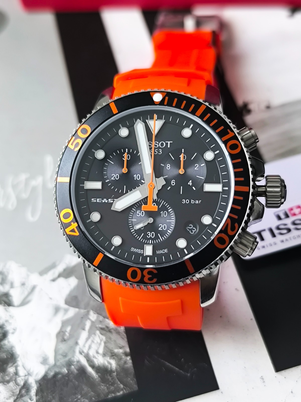 TISSOT SEASTAR 1000 Chronograph ORANGE T120.417.17.051.01