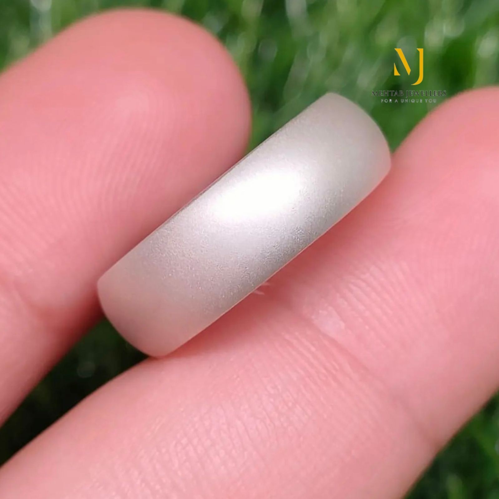 Sterling Silver Matte Band Ring Handmade Brushed Finish Custom Engraved Gift