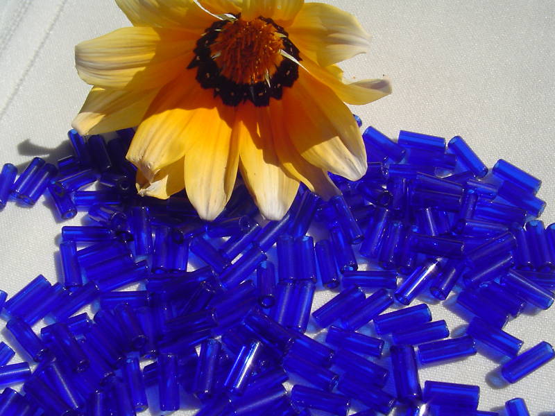 Wampum Old French Glass Tube Beads 5 Colors/size 3.5-4x10mm Crafts Jewelry/ 1oz