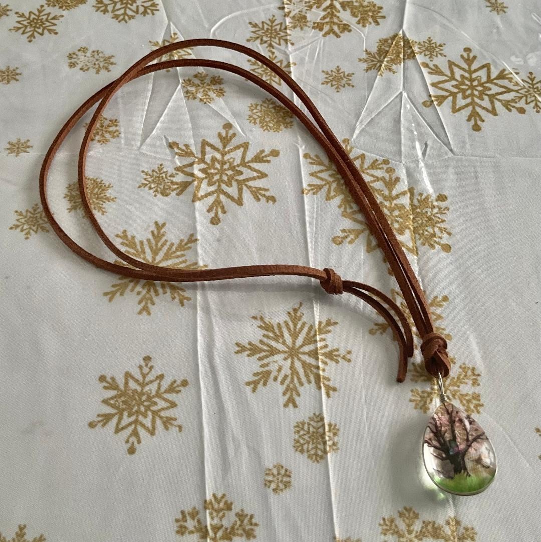Wiccan Amulet for Luck Necklace on Rawhide Cord Hand Made✨✨✨