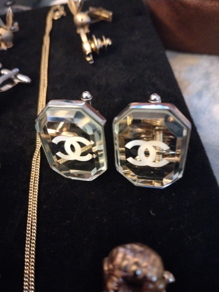 Vint 14PC Cuff Links Jewelry Lot Play Boy Rolls Royce Articulated Roulette Wheel