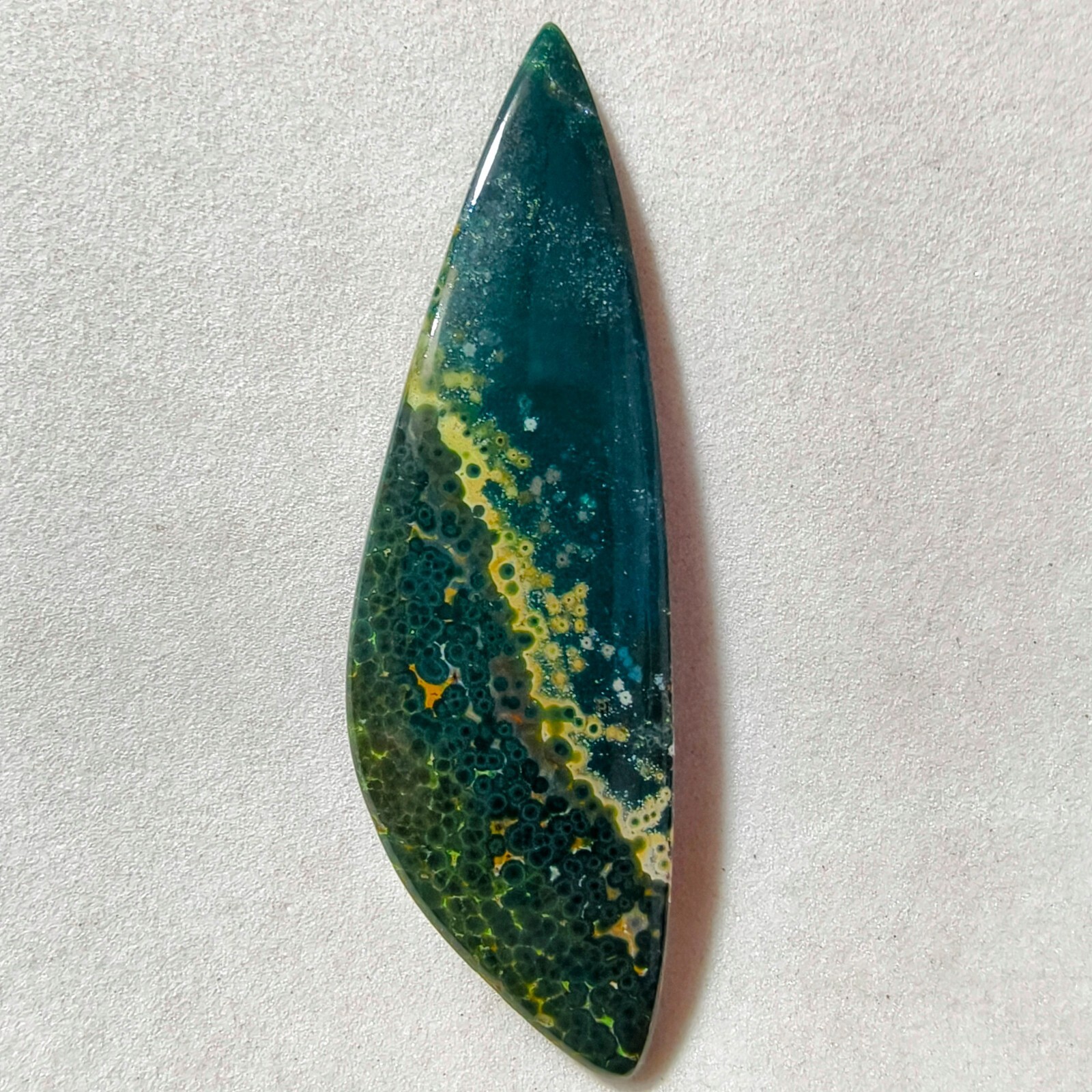 44 Cts Natural Ocean Jasper Cabochon Gemstone For Jewelry 60.8×18.7×5.4 MM