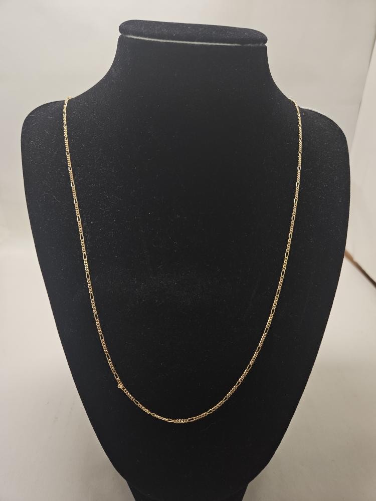 24″ Gold Figaro Chain 14K Yellow Gold (G69007616)