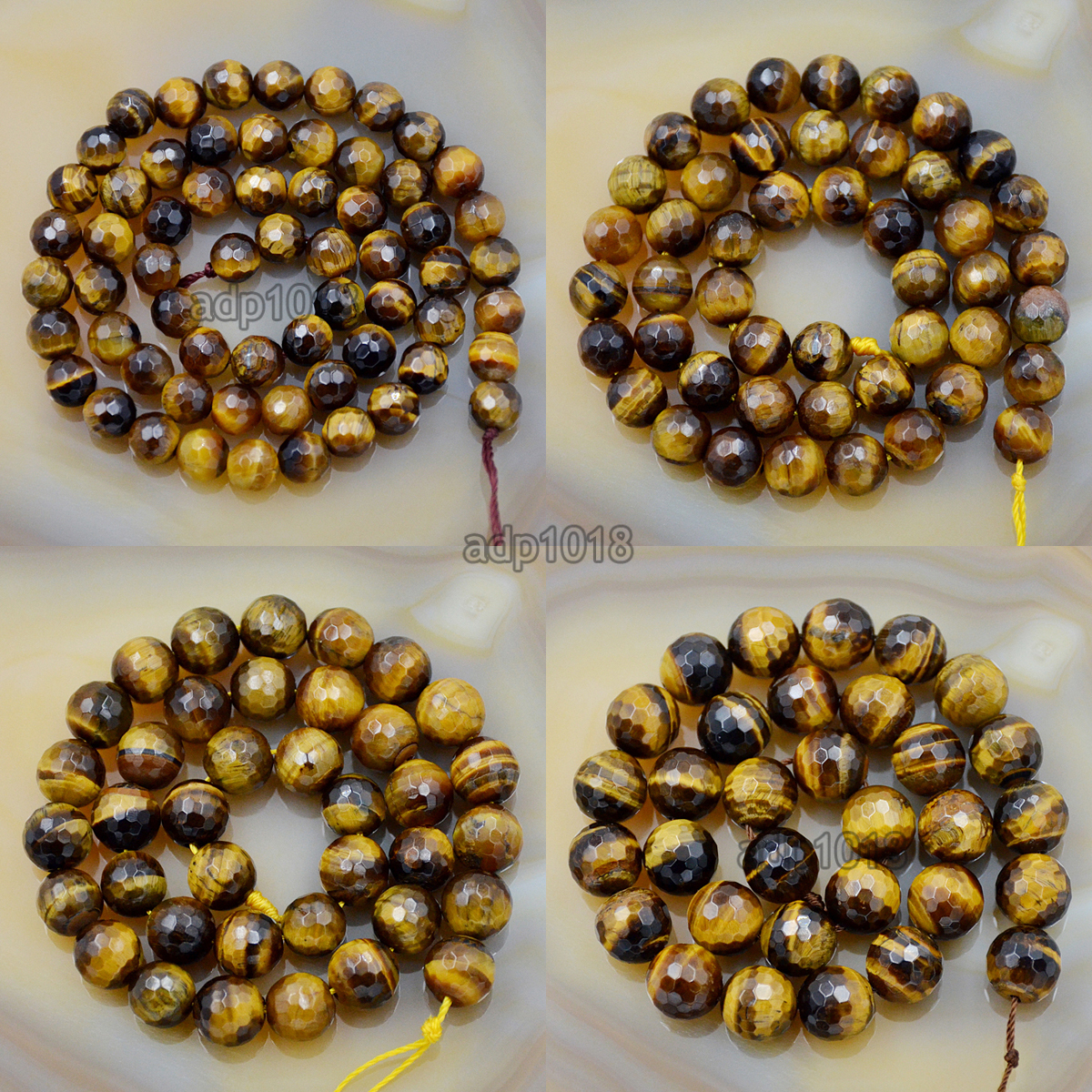 Natural Gemstones Faceted Round Spacer Loose Beads 15.5” 4mm 6mm 8mm 10mm 12mm