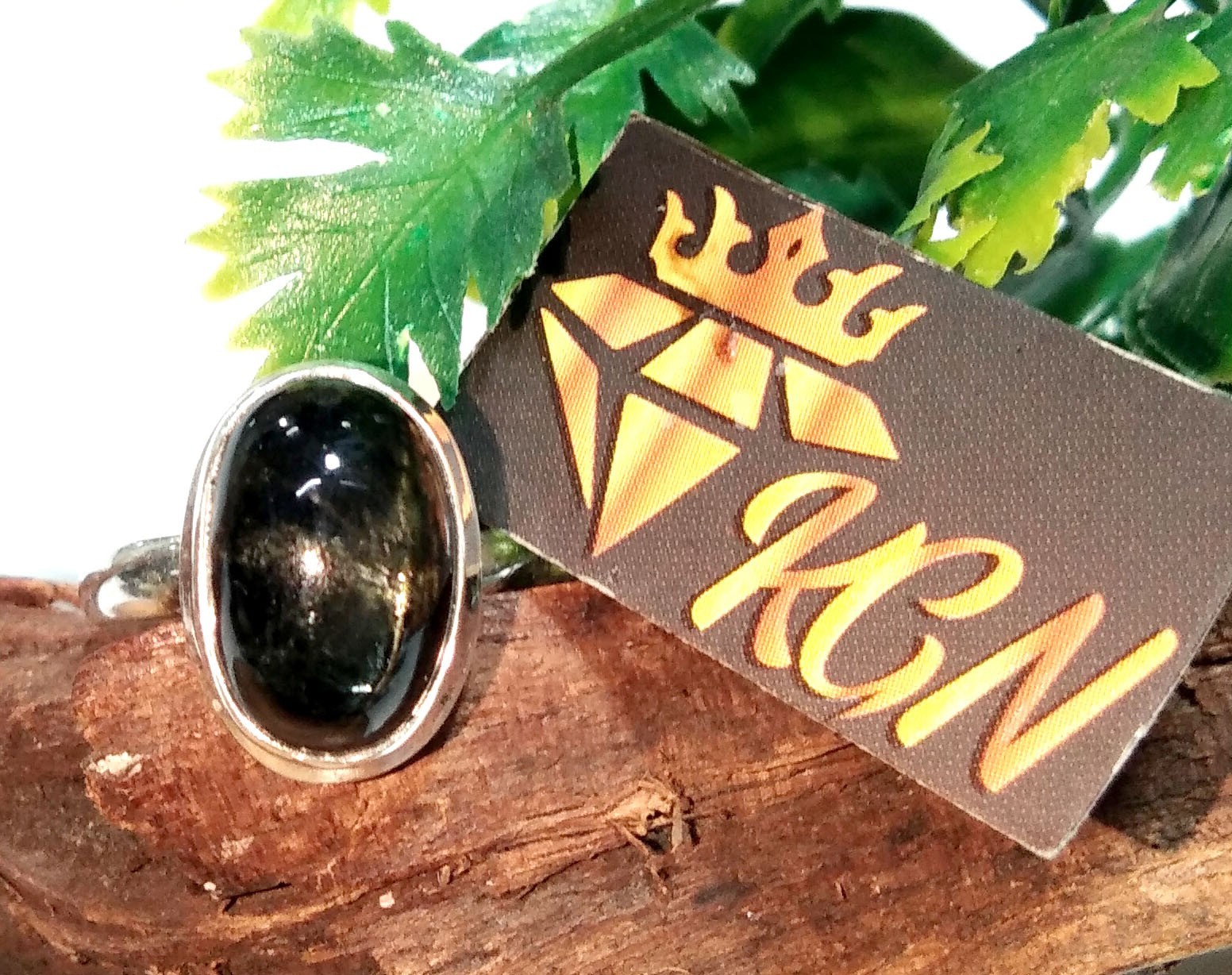 Natural Black Star Gemstone Rings, 925 Starling Silver Rings, Gift Birthday Ring
