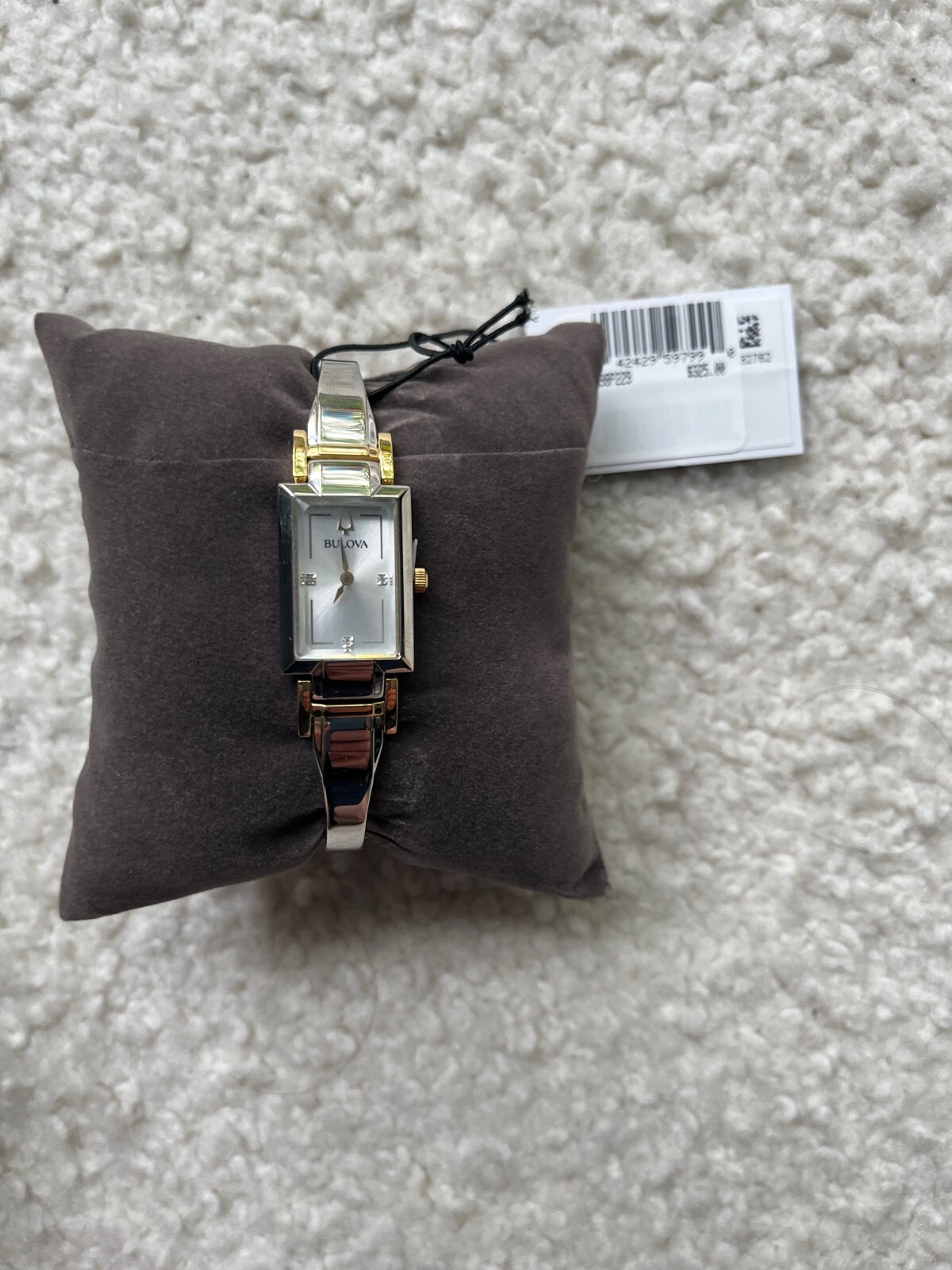 Bulova Classic Diamond Two-Tone Stainless Steel Quartz Ladies Watch 98P229