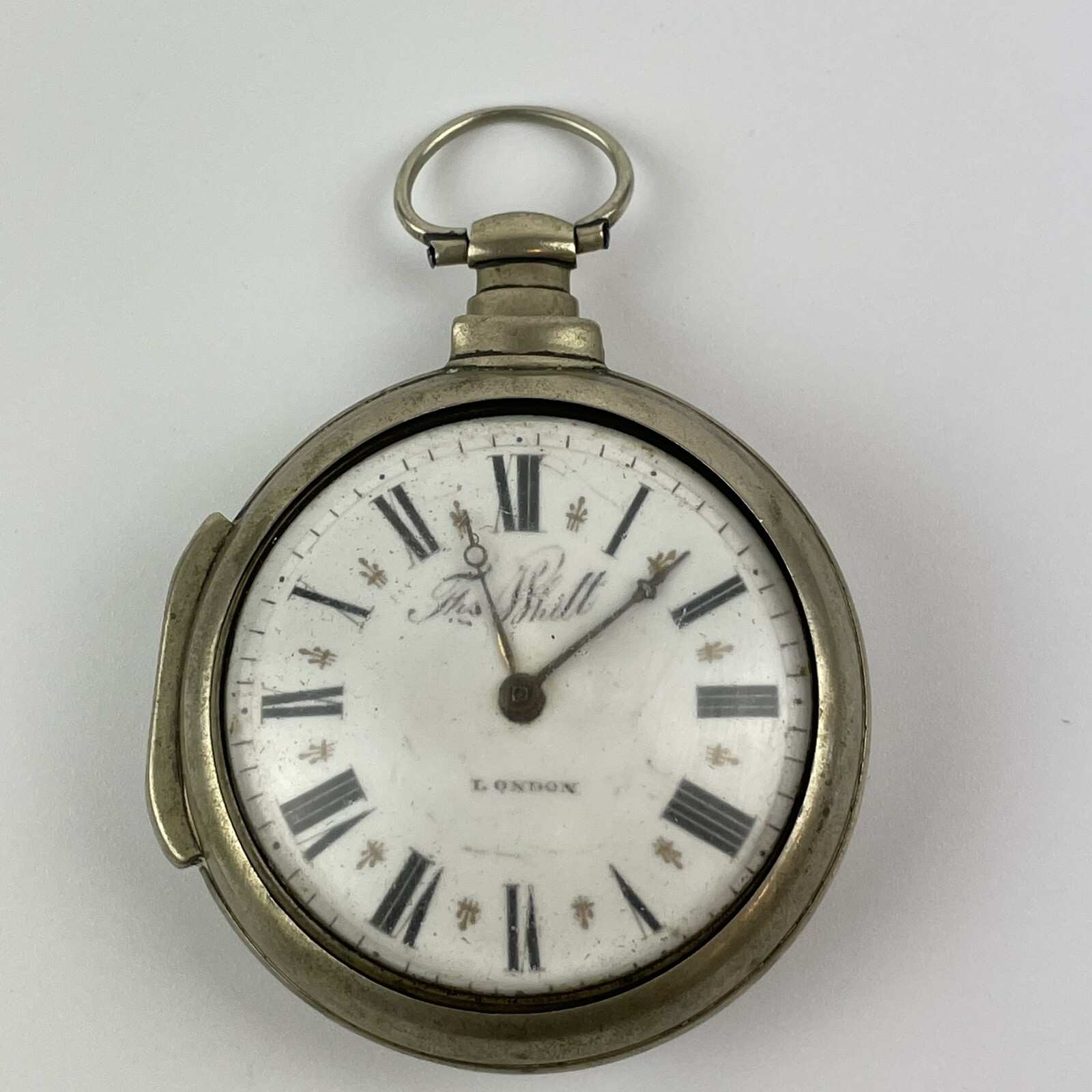 Antique 18th Century Verge Pair Case Pocket Watch T Whitt London A/F Not Working