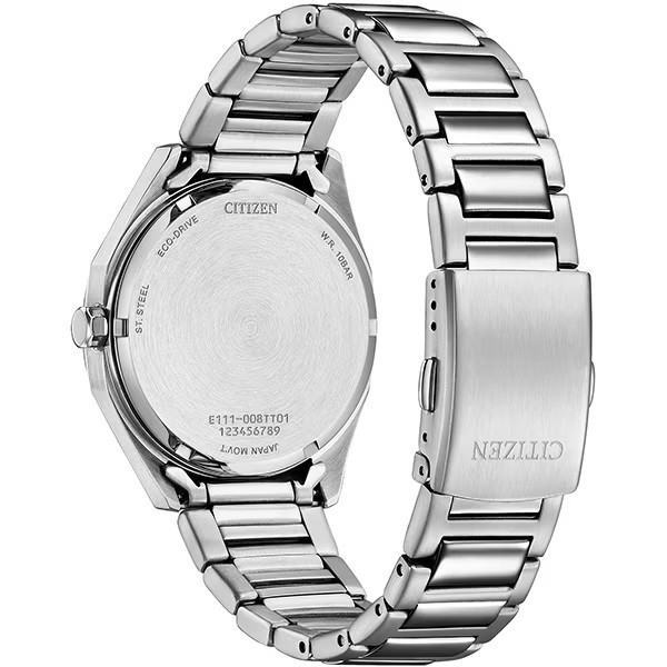 New CITIZEN Collection BM7620 83E Eco Drive Solar Watch Black Dial Octagonal Men