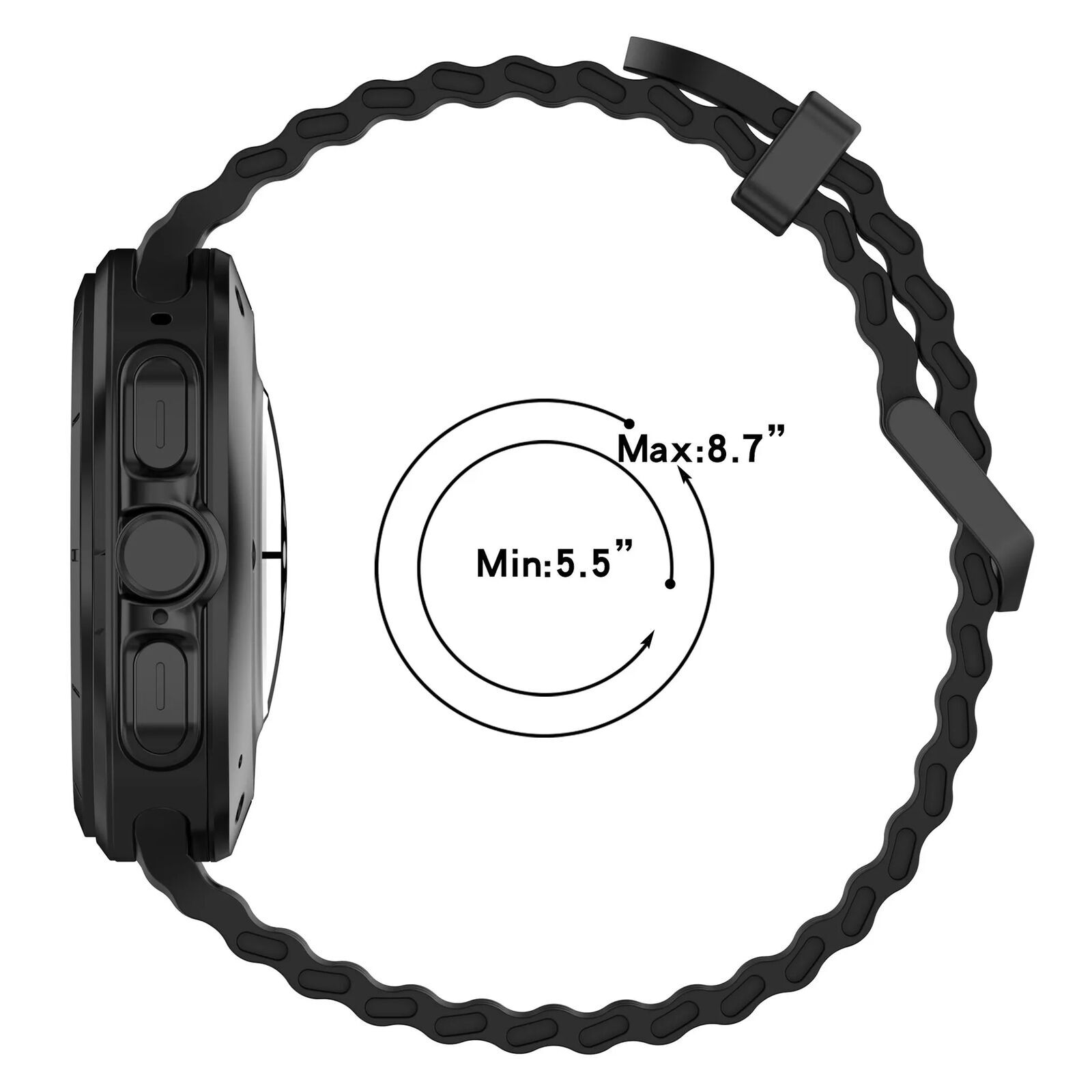 NEW Sport Soft Silicone Band for Samsung Galaxy Watch 7 Ultra 47mm NO Gaps Strap