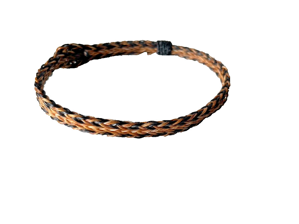 Western Boot Jewelry 15.5 x 3/8 in Horsehair Cowboy Adjustable Black Brown