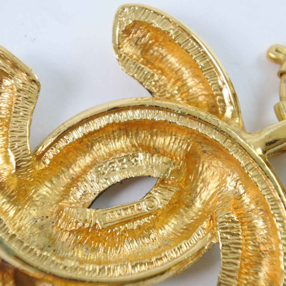 CHANEL COCO Mark Necklace Matelasse vintage gold Plated Gold 65.5g Women