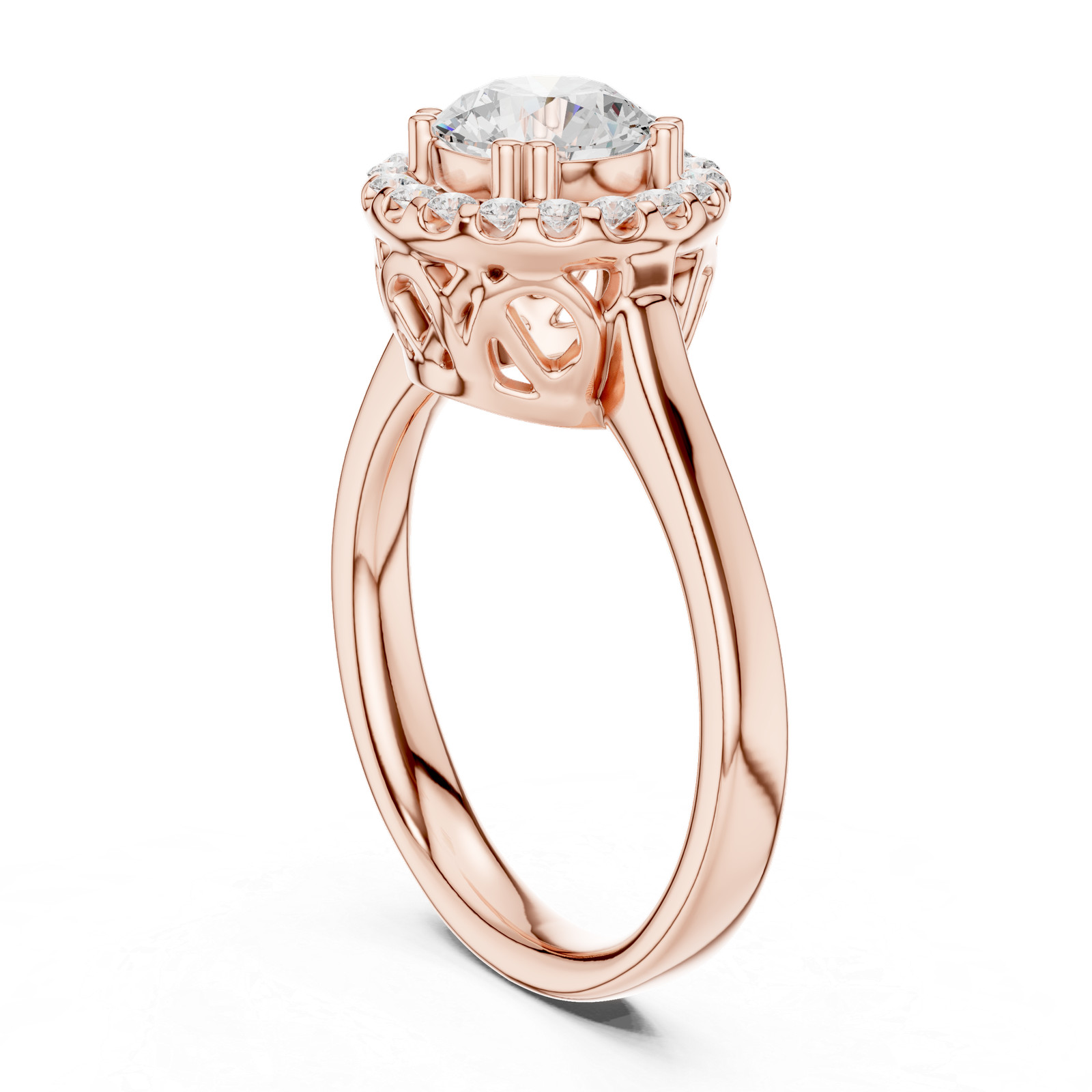 1.16 Ct Natural Diamond Perfect Romantic Wedding Jewellery Ring 14k Gold Over