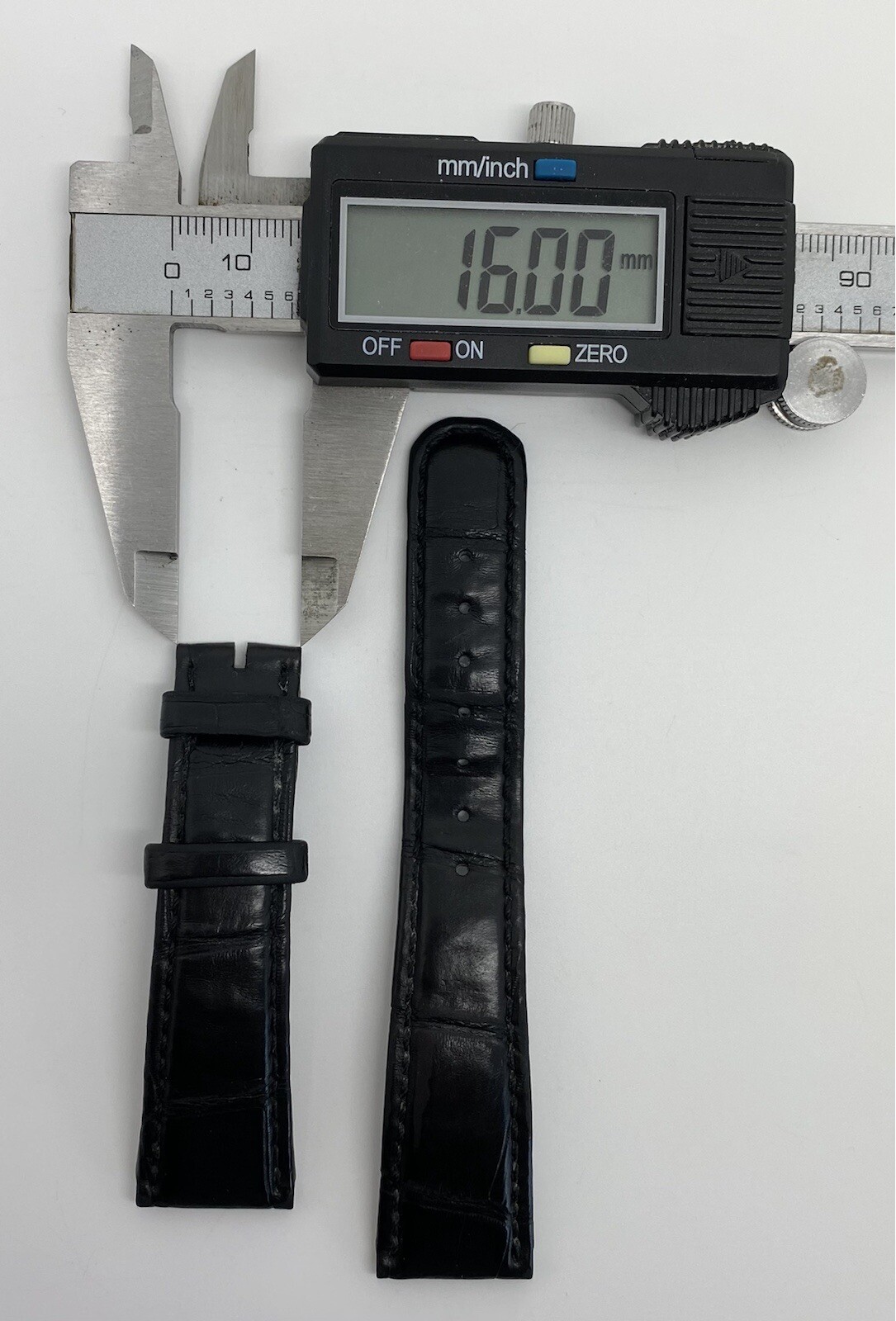 A. Lange Sohne 20mm x 16mm Black Alligator Watch Strap Band Authentic OEM
