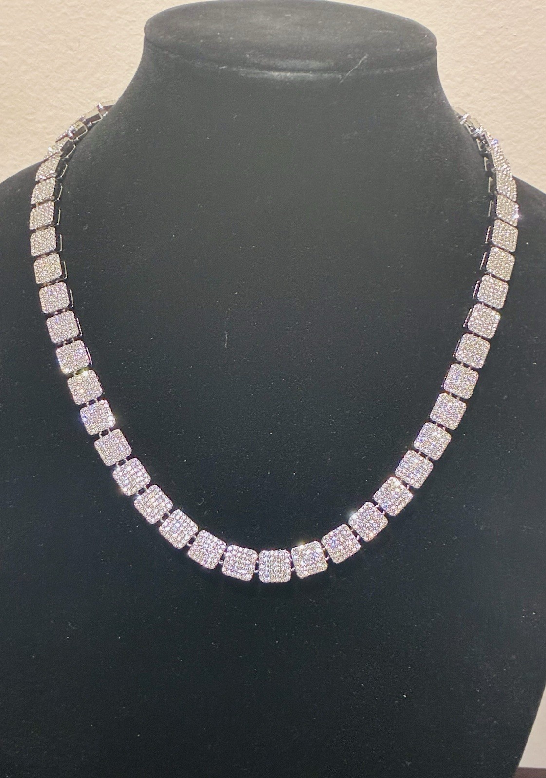 22in 9mm Square Iced out Tennis