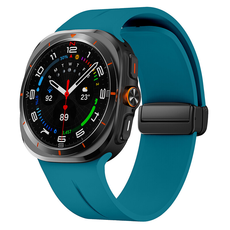 Magnetic Buckle Strap For Samsung Galaxy Watch Ultra 47mm Premium Silicone Band