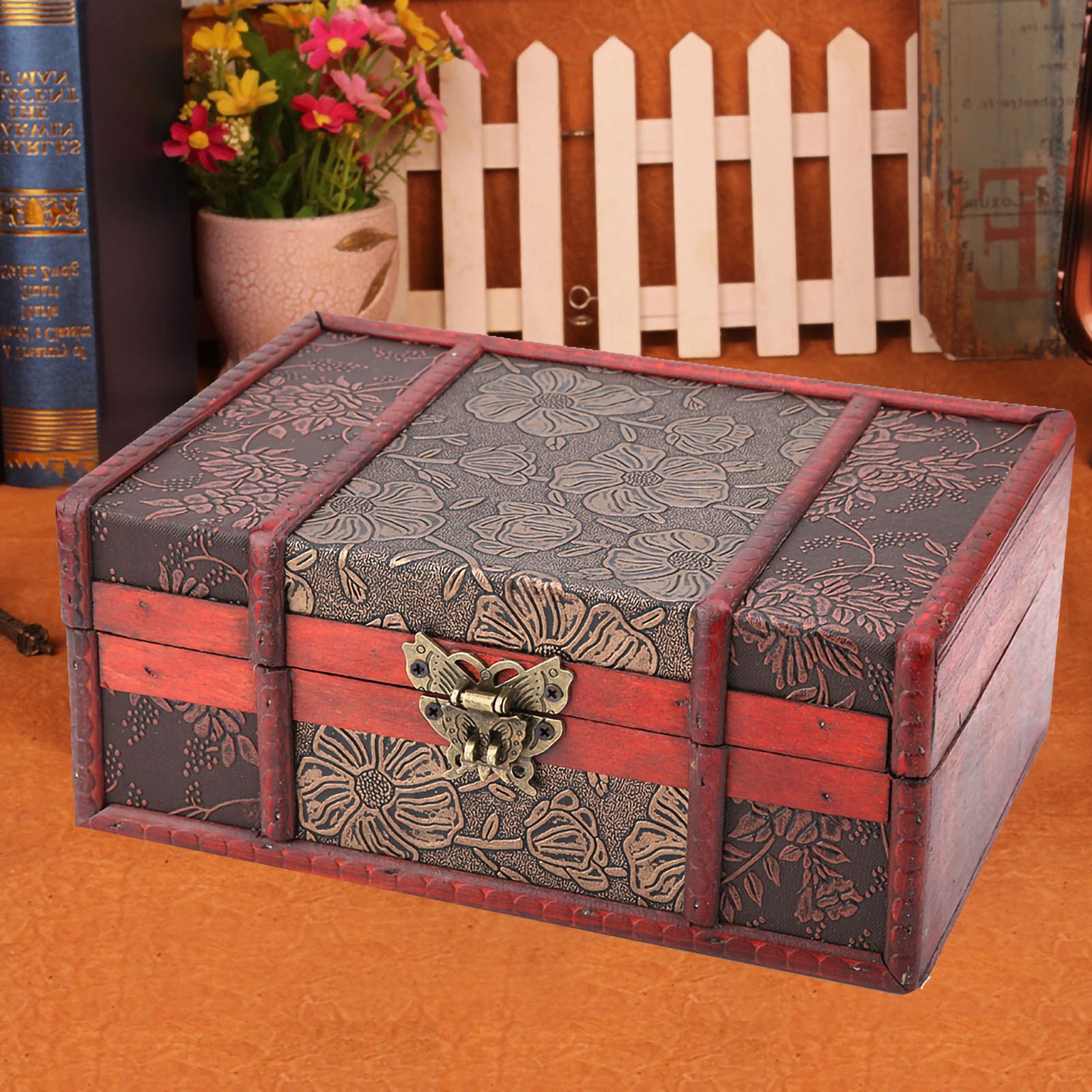 Elegant Small Wooden Storage Box For Book Collection