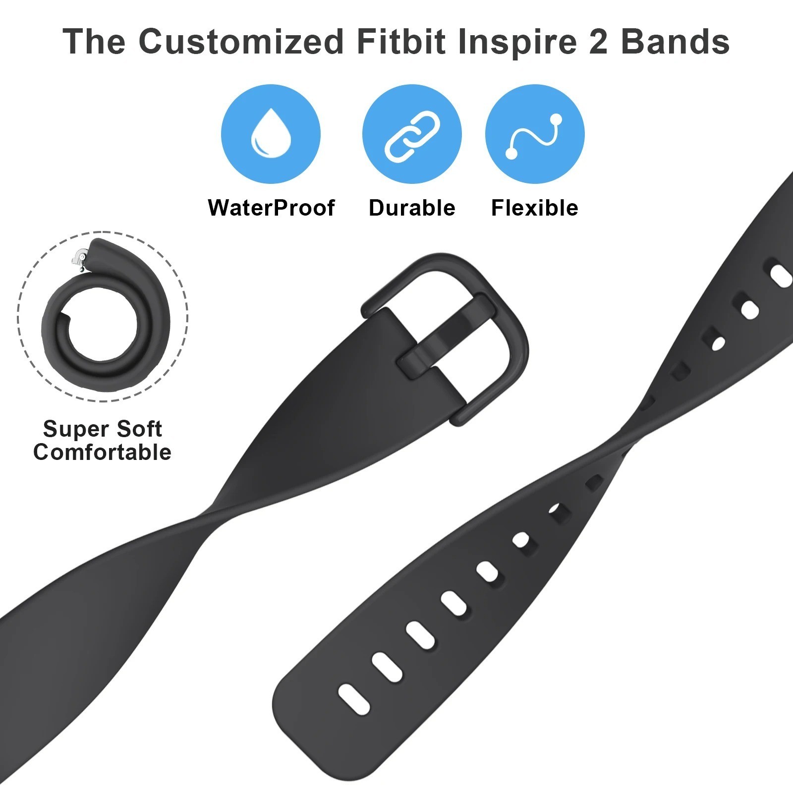 For Fitbit Inspire 2 HR Ace 2 Replacement Silicone Wristband Strap Watch Band