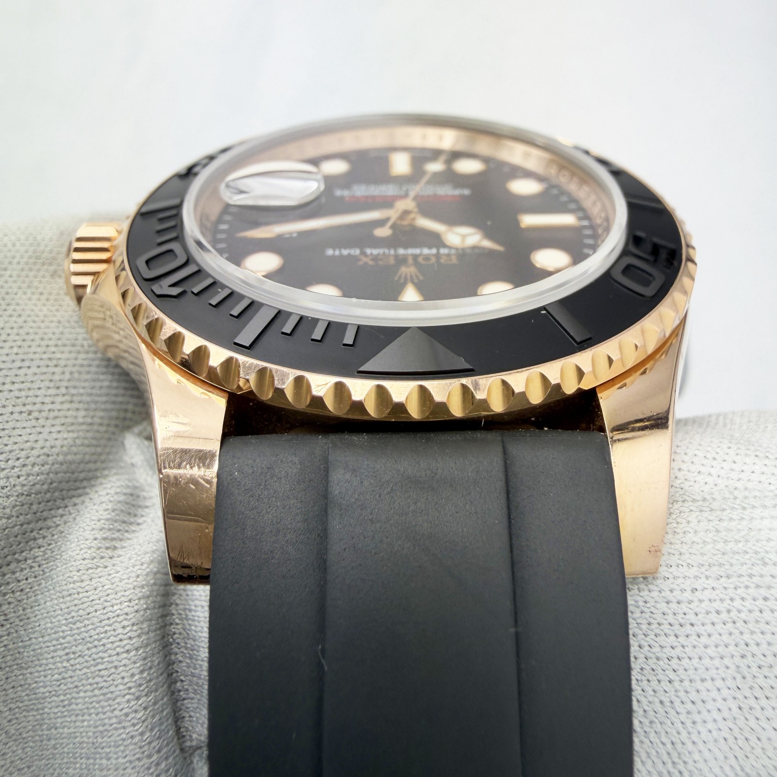 Rolex Yacht-Master 126655 40MM Black Dial Everose Gold Oysterflex