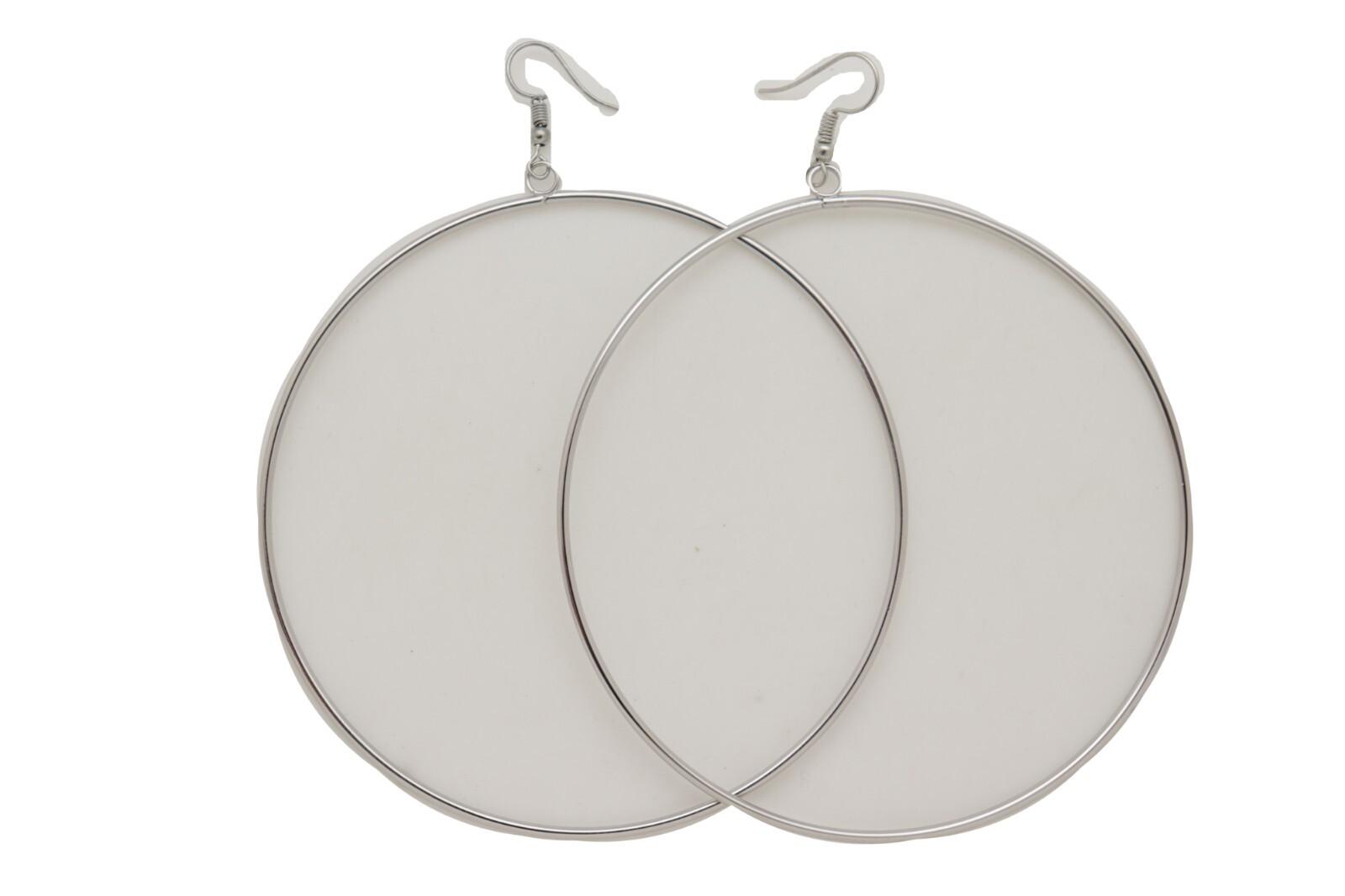 Women Earrings Set Silver Metal Casual Day Wear Large Size Hoop Fashion Jewelry
