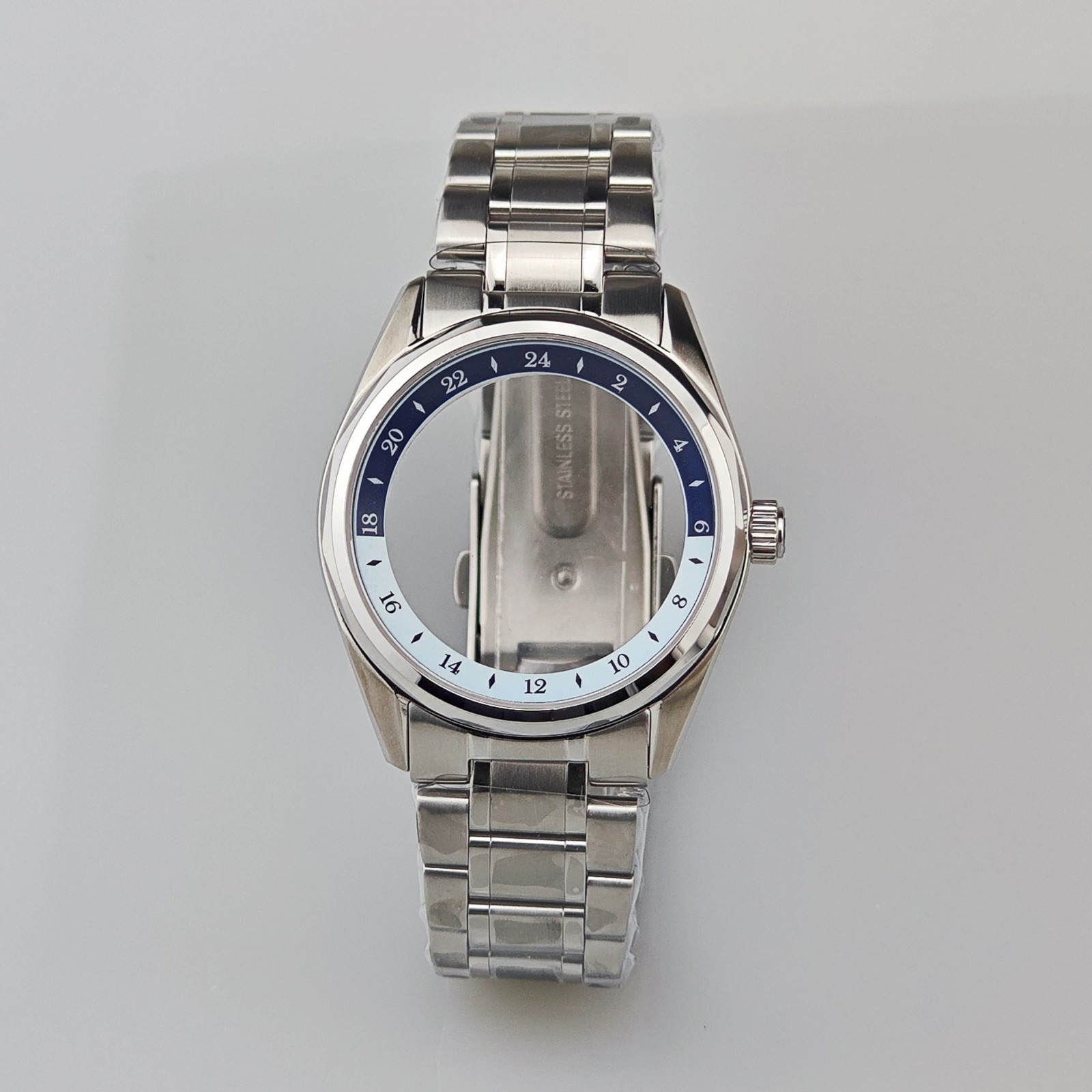 39.5mm Stainless Steel Case+Strap Sapphire Glass For NH34 NH35 NH36 28.5mm Dial