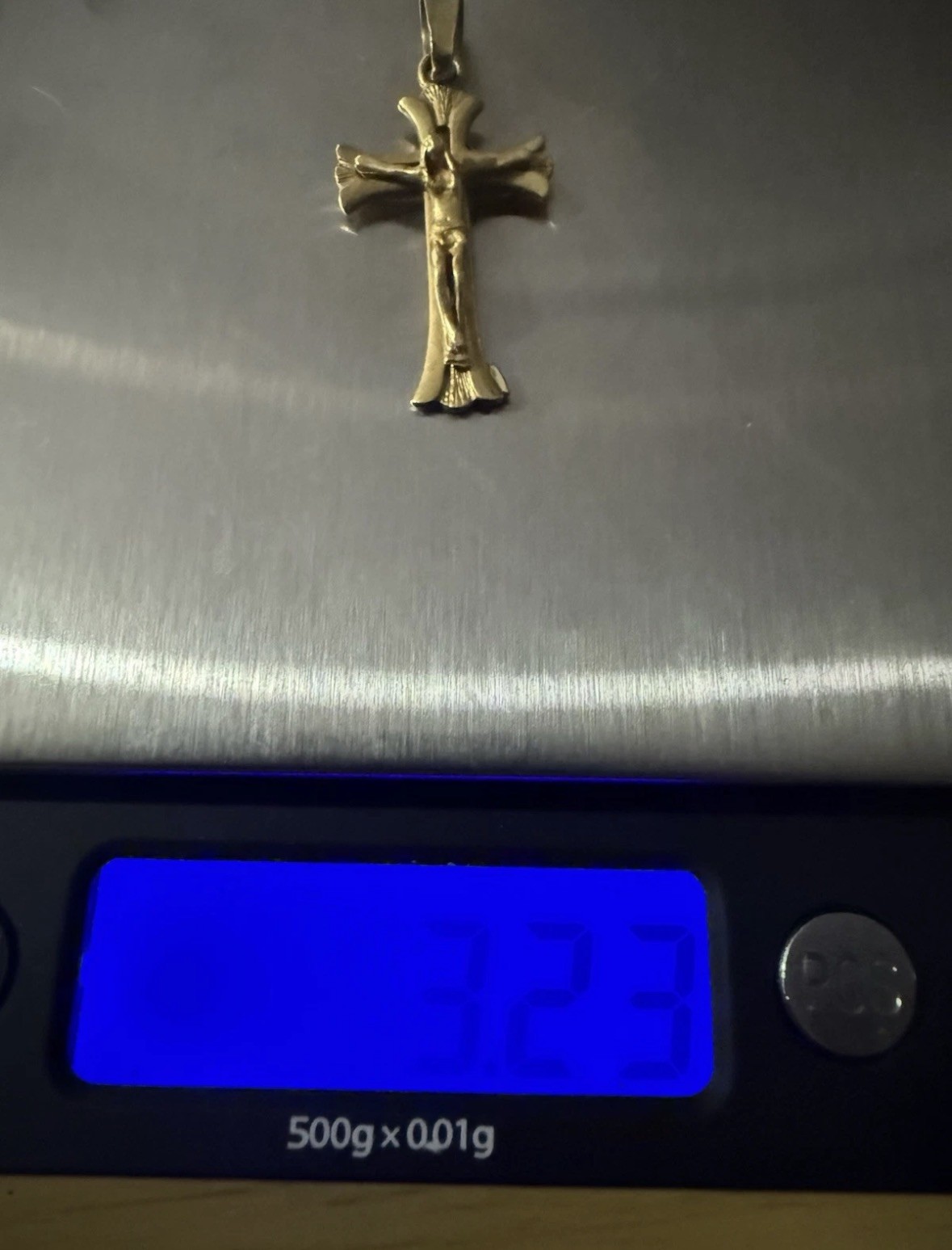 Solid 14k yellow gold unique Cross/Crucifix pendant charm 3.23 Grams