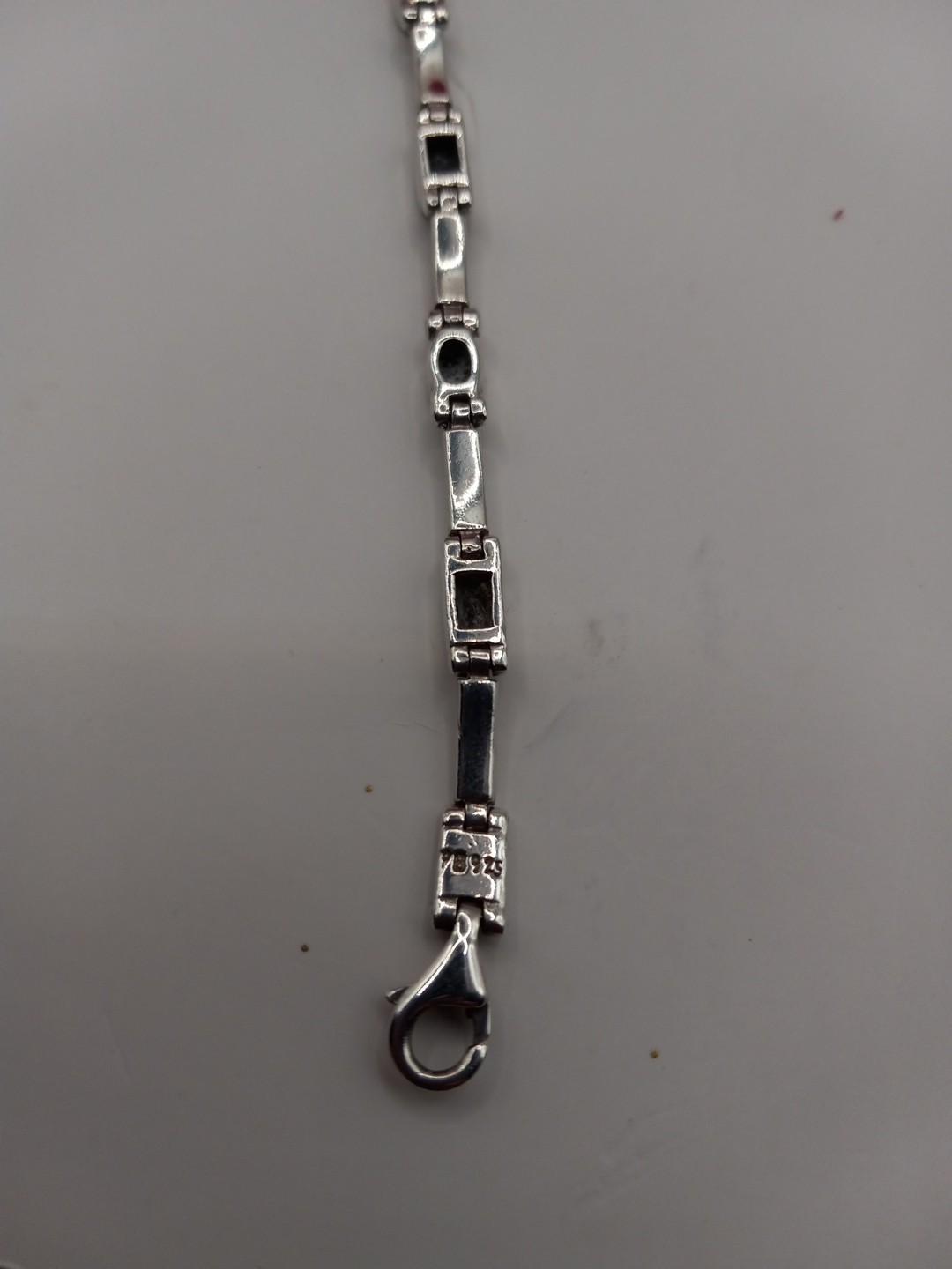Sterling Silver Black Onyx Tennis Bracelet 7in