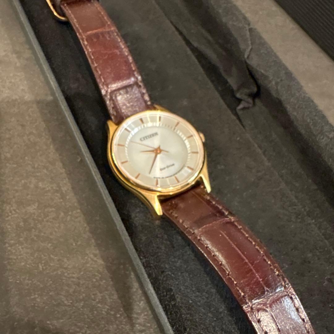 CITIZEN Eco-Drive Watch Gold Brown