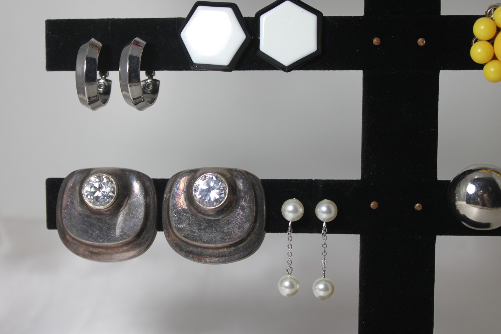 Vintage Lot Clip Back Earrings Variety NICE!